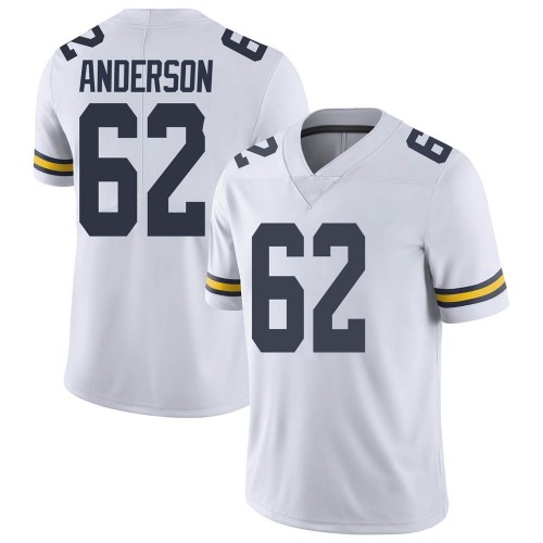 Raheem Anderson Michigan Wolverines Men's NCAA #62 White Limited Brand Jordan College Stitched Football Jersey QXR4154SV